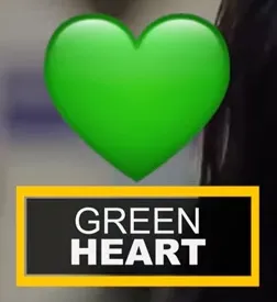 green heart snapchat